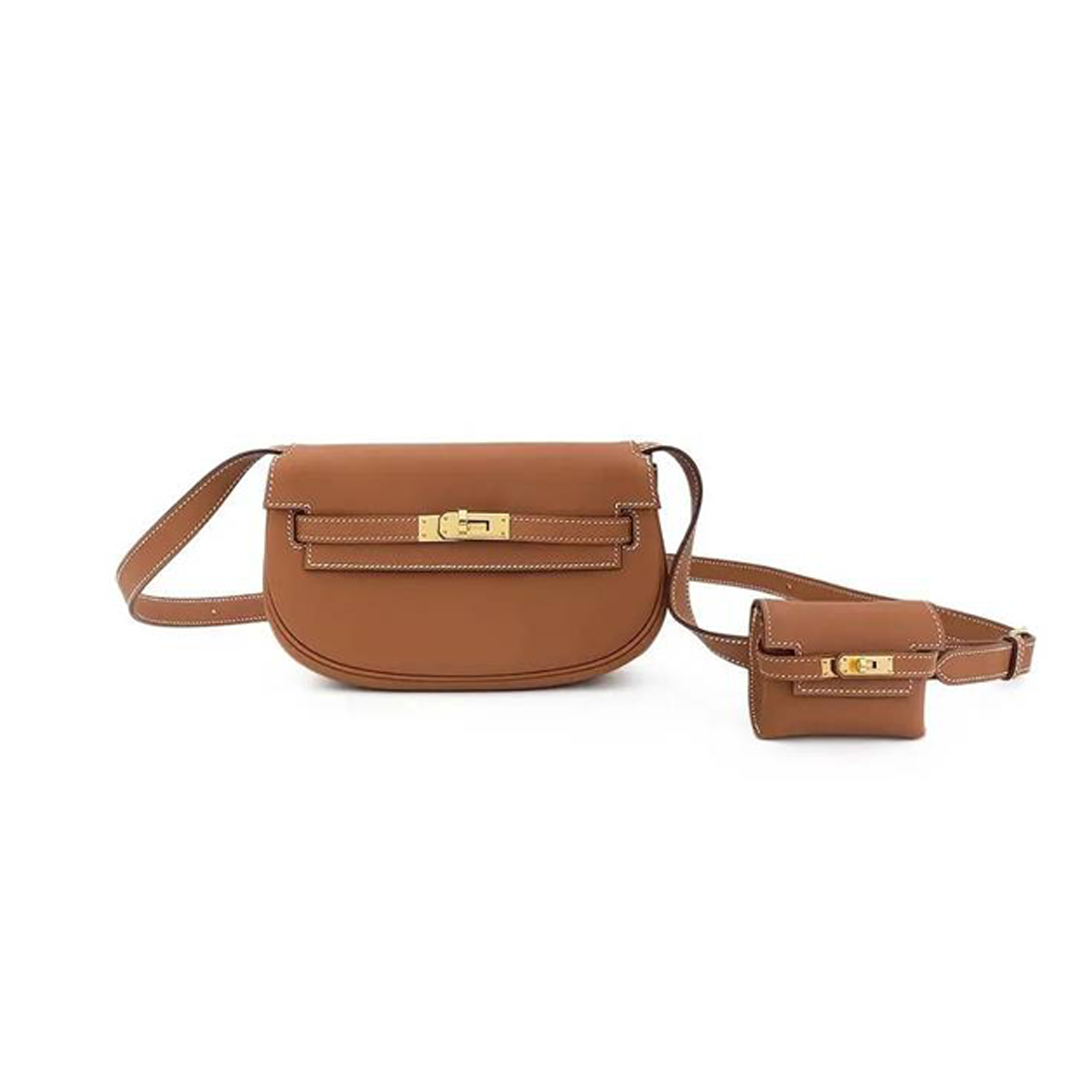 HERMES KELLY MOVE GOLD SWIFT LEATHER (17*10*5cm)